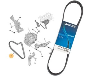 سير محرك خارجي  Engine Belt 6PK895